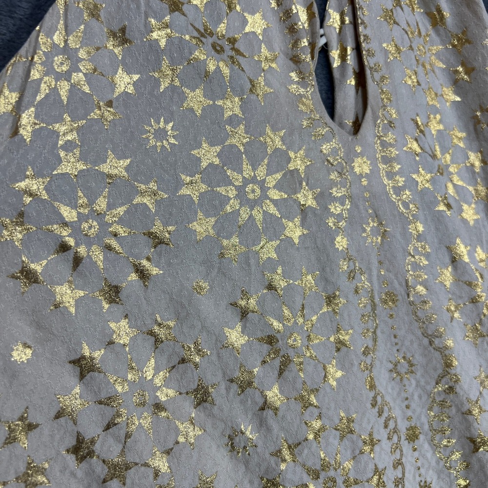 Kimchi Blue Gold Star Celestial Beaded Halter Mini Dress Small Boho Festival - Picture 8 of 10